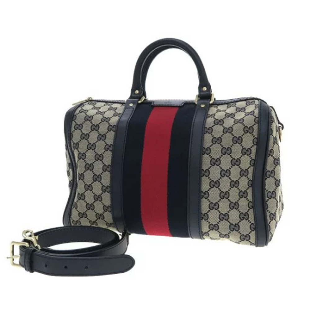 Gucci GG Canvas Boston bag iconic blue